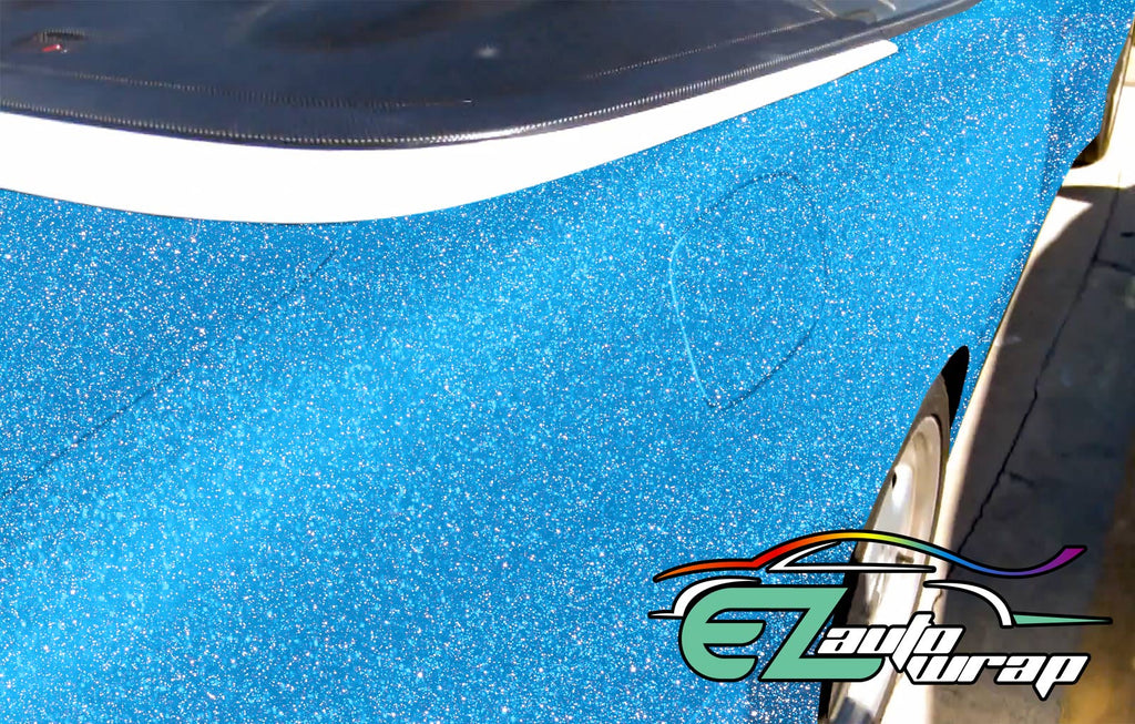 Gloss Diamond Glitter Light Blue Vinyl Wrap – EzAuto Wrap