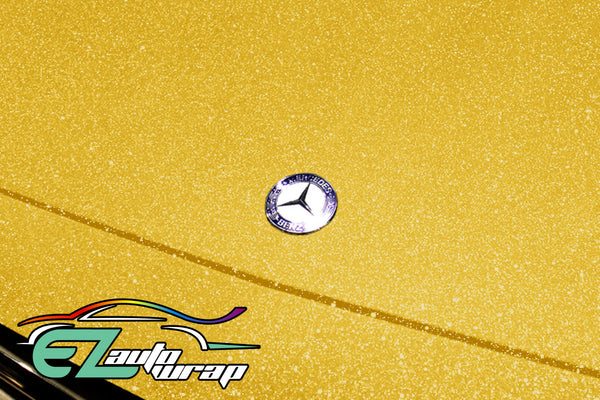 Matte Glitter Yellow Vinyl Wrap
