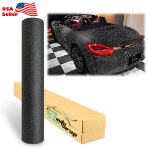 Matte Glitter Black Vinyl Wrap