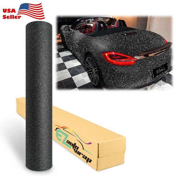 Matte Glitter Black Vinyl Wrap