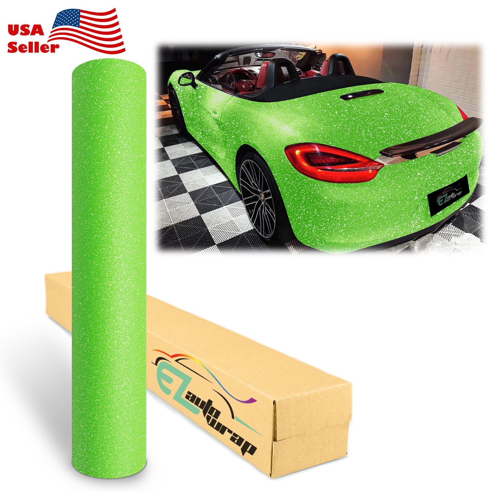 Matte Glitter Green Vinyl Wrap