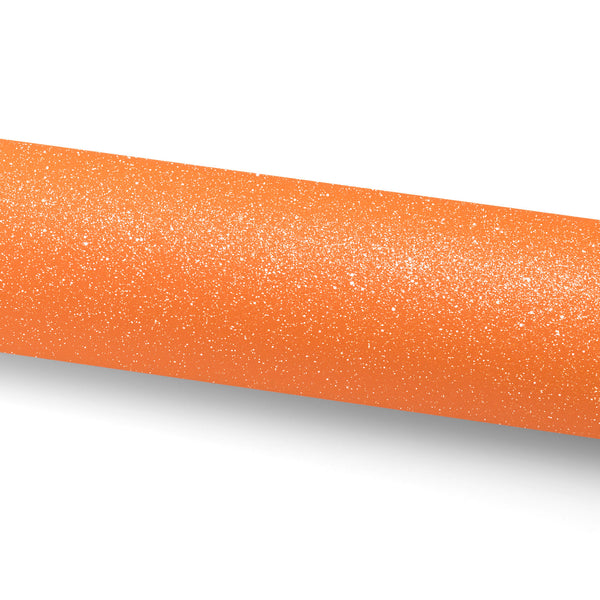Matte Glitter Orange Vinyl Wrap