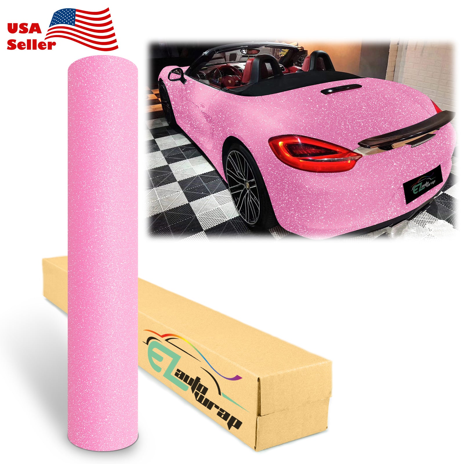 Matte Glitter Pink Vinyl Wrap