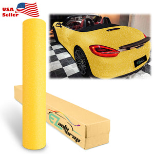 Matte Glitter Yellow Vinyl Wrap