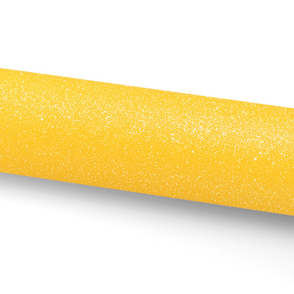 Matte Glitter Yellow Vinyl Wrap
