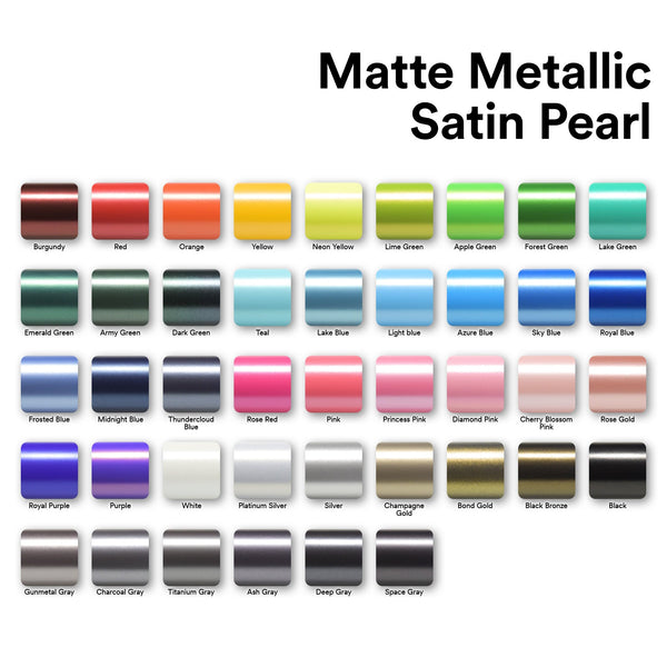 Matte Metallic Satin Pearl Silver Vinyl Wrap