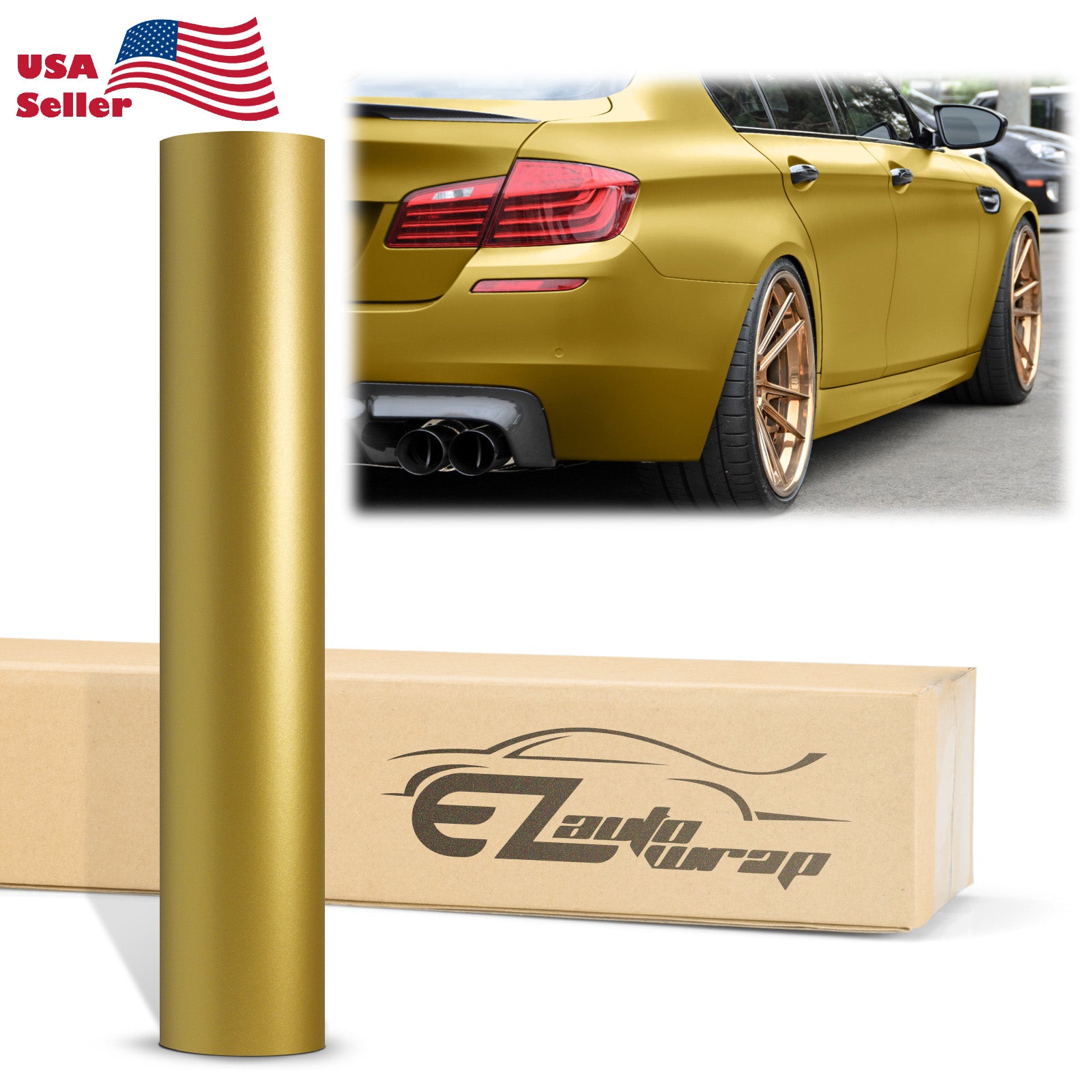 Matte Flat Gold Vinyl Wrap