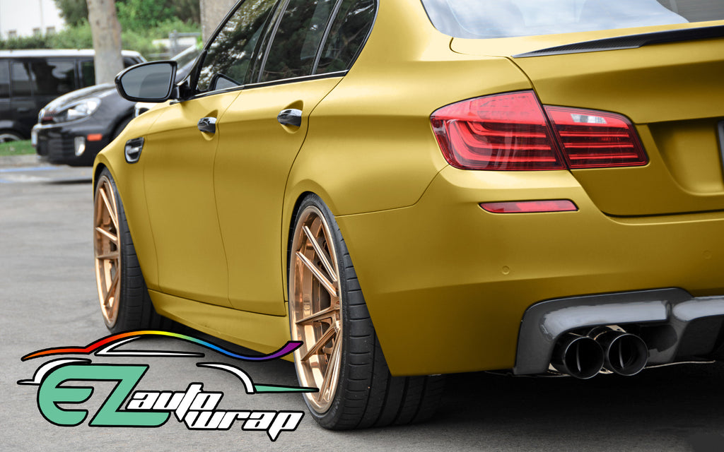 Brushed Aluminum Gold Vinyl Wrap – EzAuto Wrap