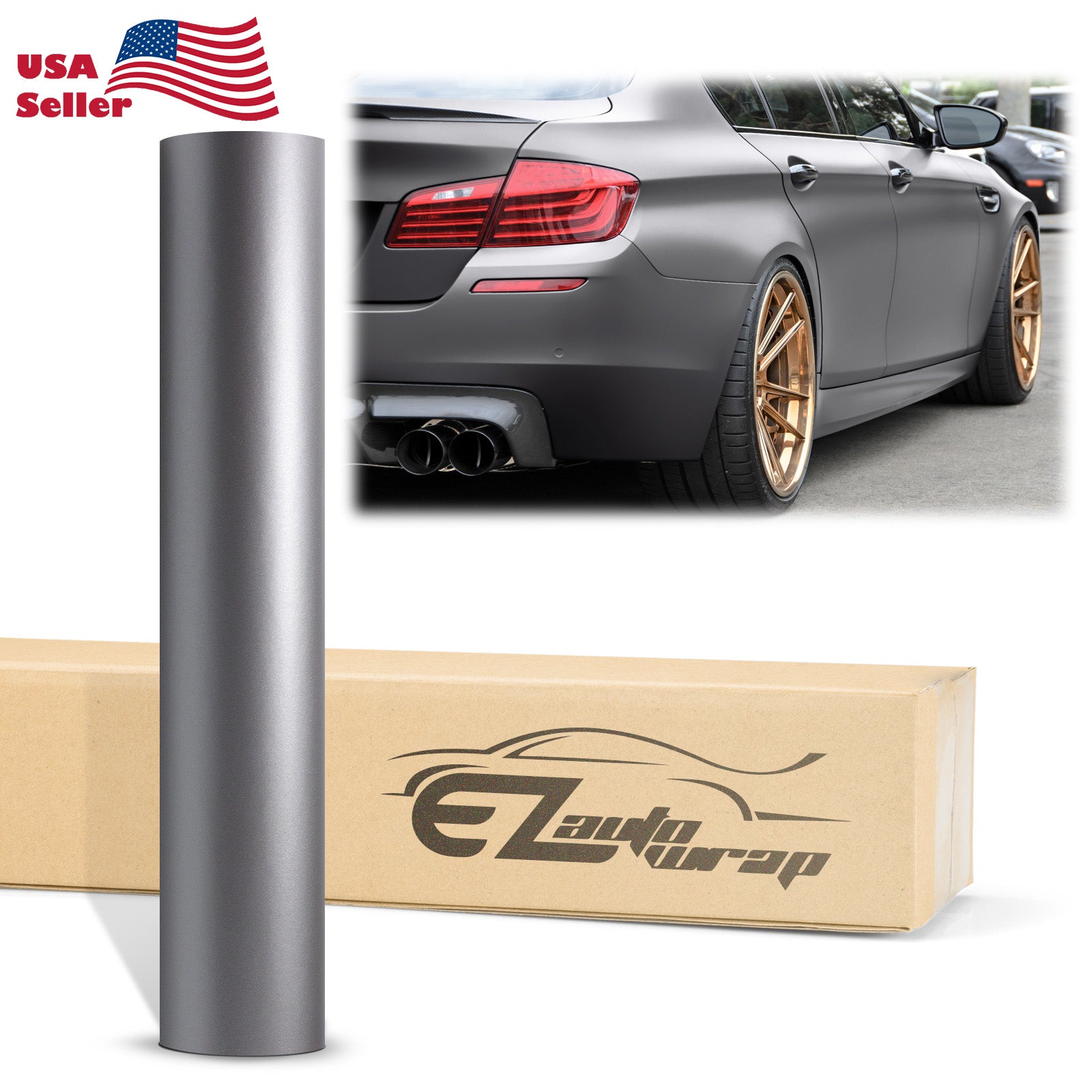 Matte Flat Gray Vinyl Wrap