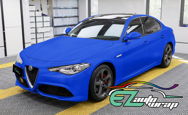 Matte Flat Intense Blue Vinyl Wrap