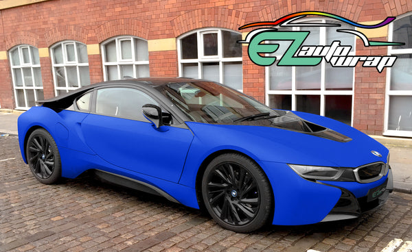 Matte Flat Intense Blue Vinyl Wrap