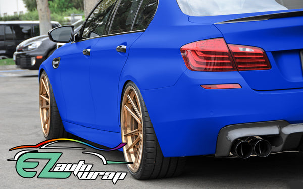 Matte Flat Intense Blue Vinyl Wrap