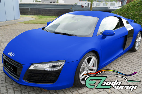 Matte Flat Intense Blue Vinyl Wrap