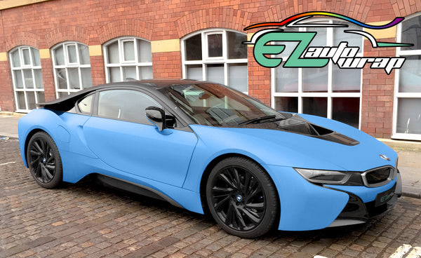 Matte Flat Light Blue Vinyl Wrap