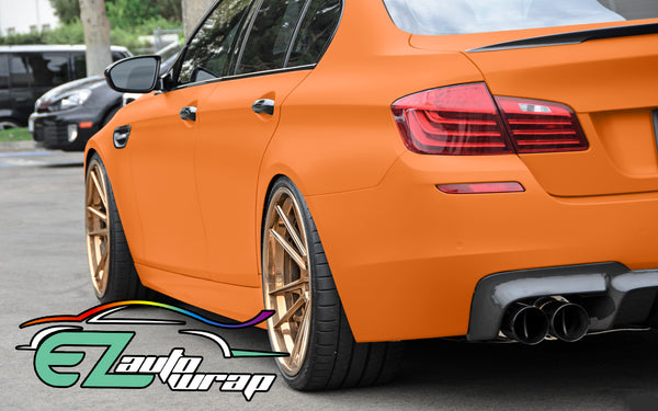 Matte Flat Orange Vinyl Wrap