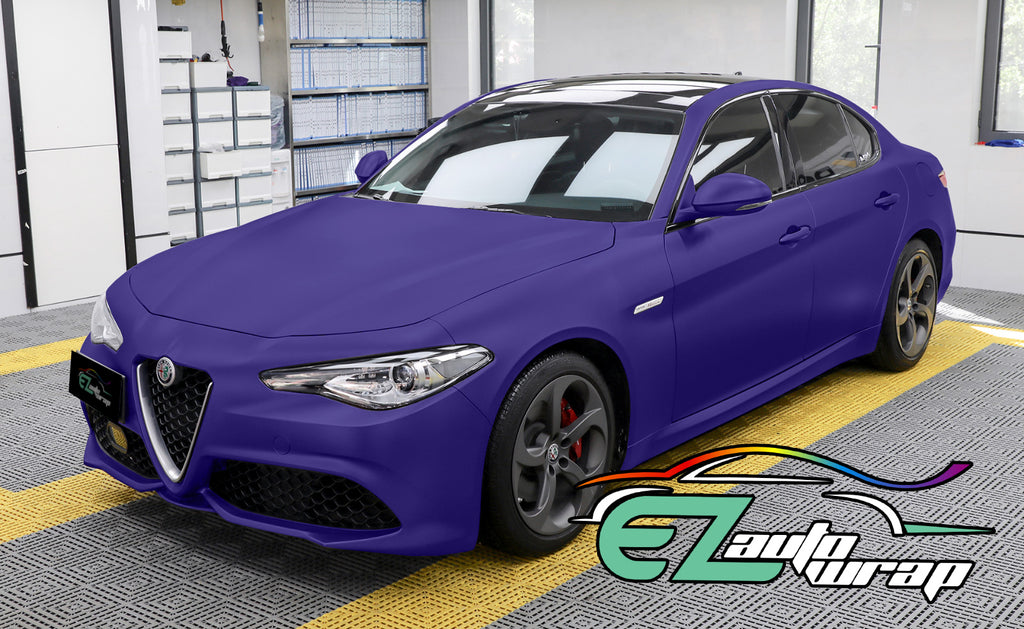 Matte Black Purple Vinyl Wrap