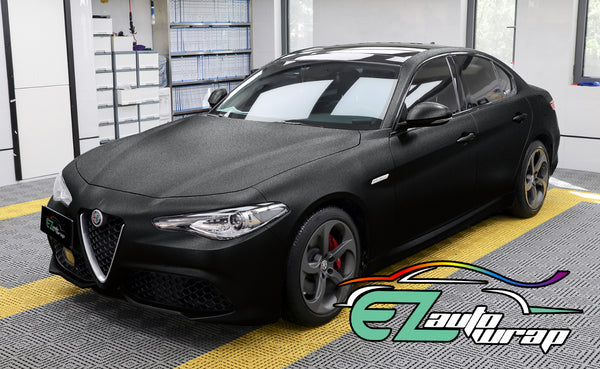 Matte Flat Textured Black Vinyl Wrap