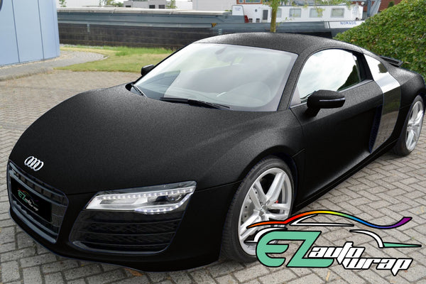 Matte Flat Textured Black Vinyl Wrap