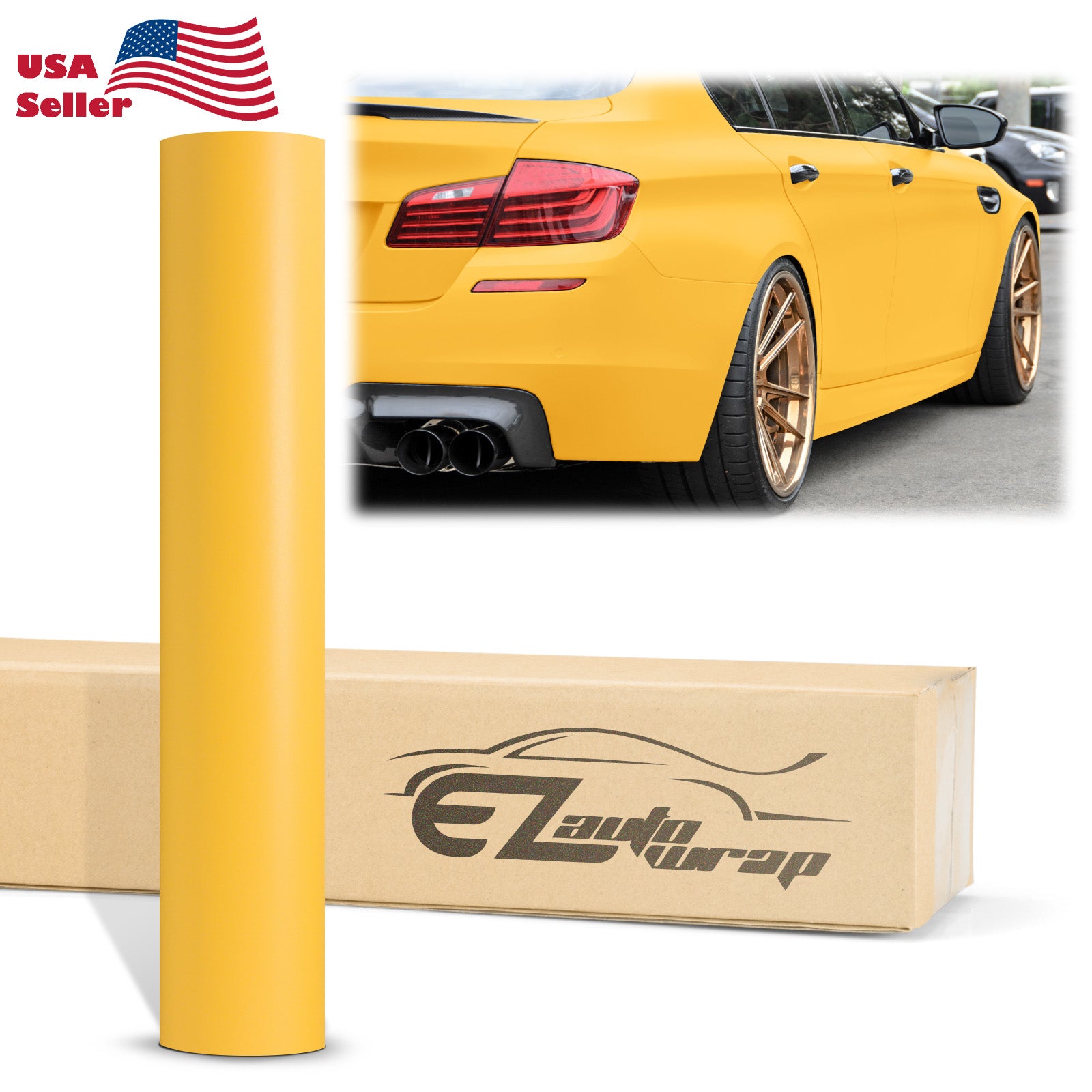 Matte Flat Yellow Vinyl Wrap