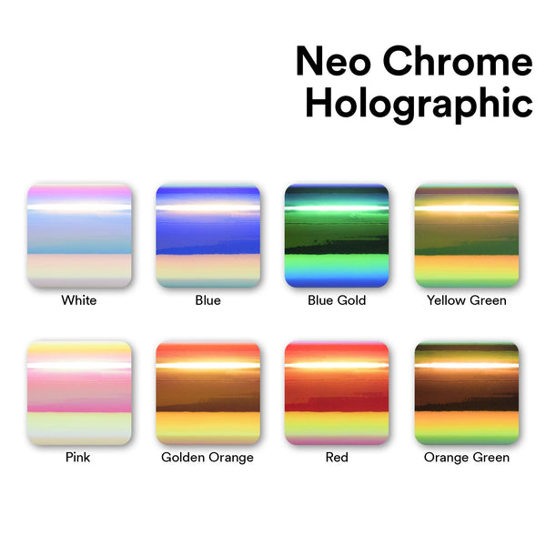 Neo Holographic White Chrome Rainbow Vinyl Wrap