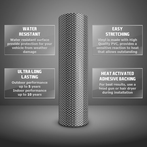 Perforated One Way Vision White Print Media Vinyl Window Film