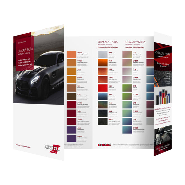 Oracal Orafol 970RA RapidAir Technology Color Charts Guide Vinyl Sample Booklet