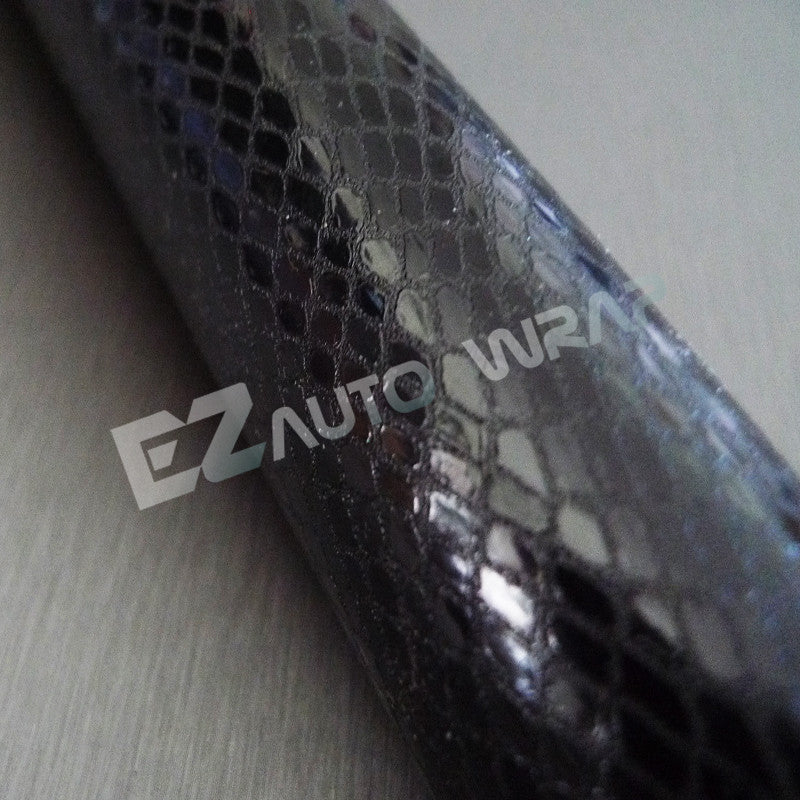 thumbnail image 2 of Glossy Black Snake Skin Texture Vinyl Wrap – 24" X 60" Sheet, Car/Motorcycle Decal 2 of 4