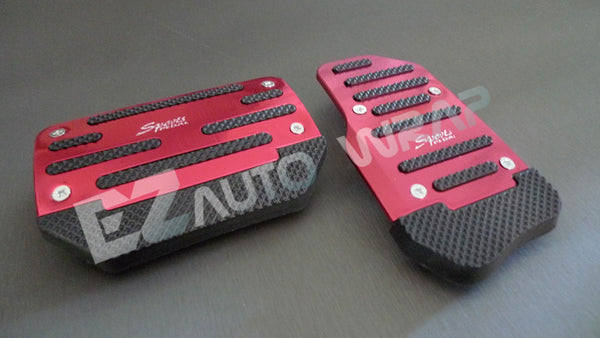 Universal Aluminum Auto Pedal Set (Blue / Red / Silver)