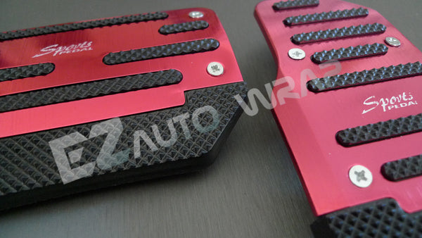 Universal Aluminum Auto Pedal Set (Blue / Red / Silver)