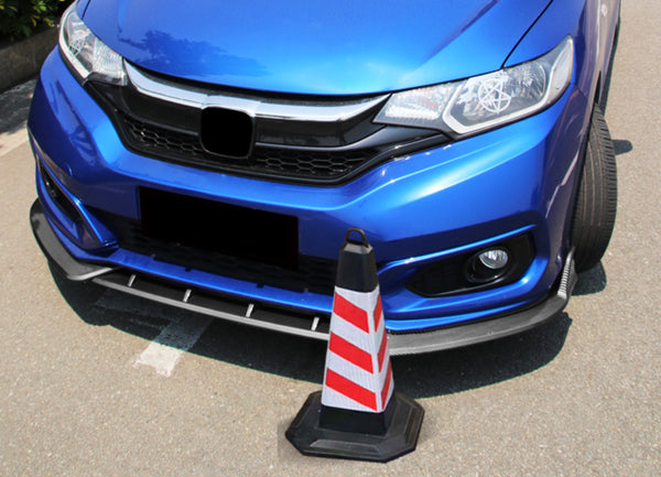 3pcs Front Bumper Lip for Honda Fit 2018-2020 PC-89685 (Carbon Fiber Textured Black / Gloss Black / Matte Black)