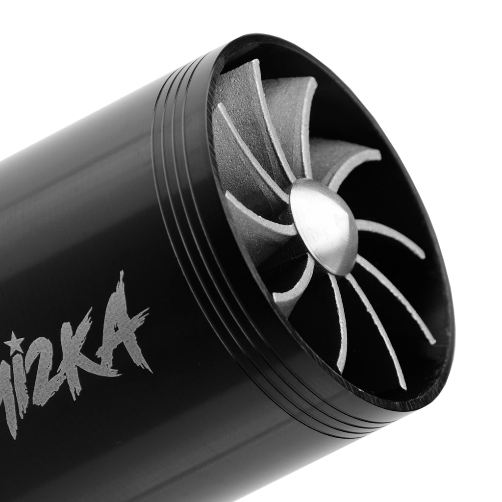 Mi2KA Neo Chrome Turbo Air Intake Double Fan System – 2.5-3.0 Inch – Blue Casing