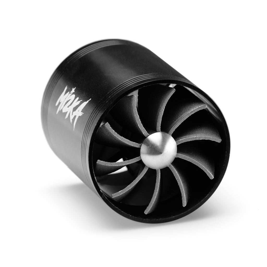 Turbine Air Intake Double Turbo Fan System 2.5-3.0 (Black / Blue / N –  EzAuto Wrap