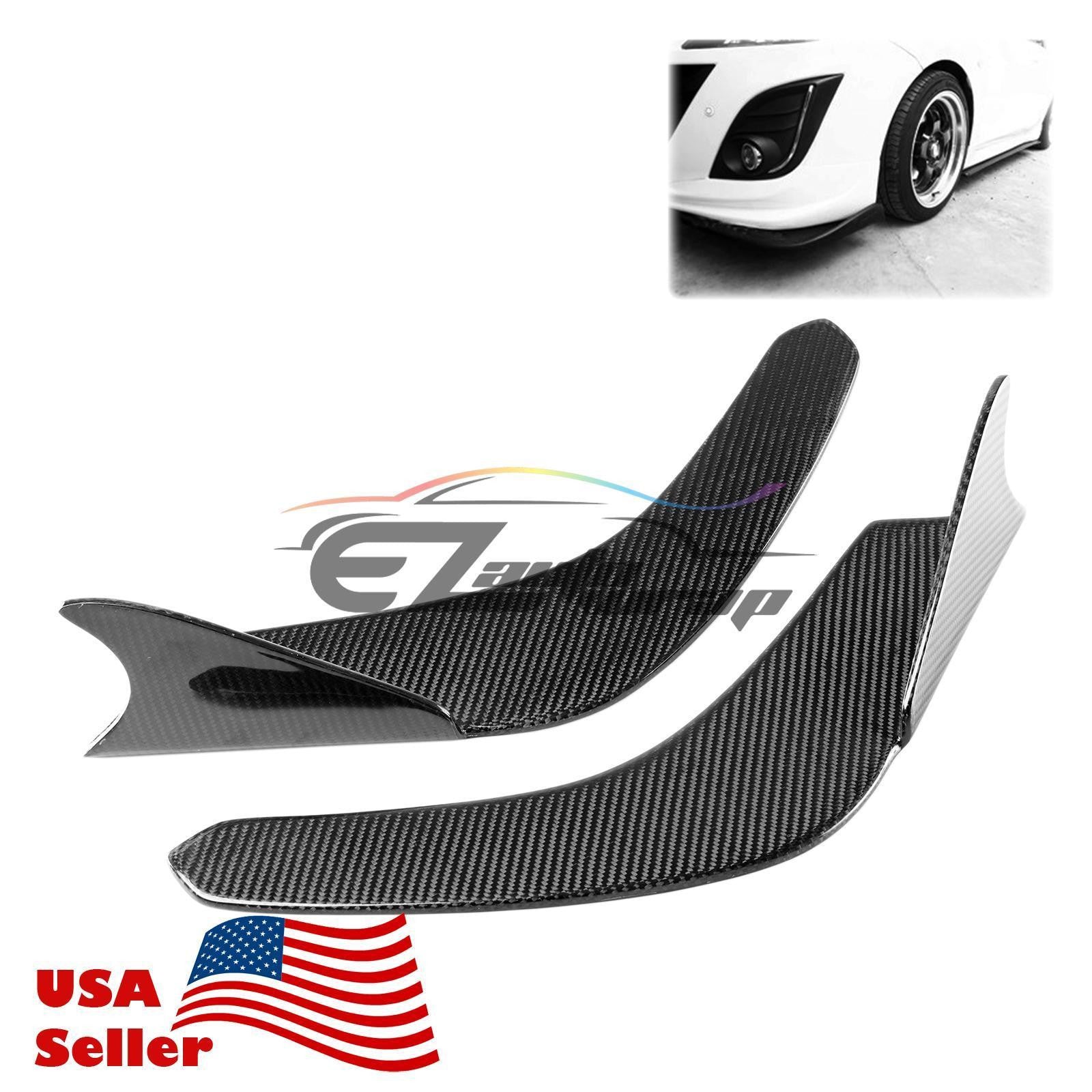 Shark Fin Style Carbon Fiber Front Bumper Splitter PC-BLS01CF – EzAuto Wrap