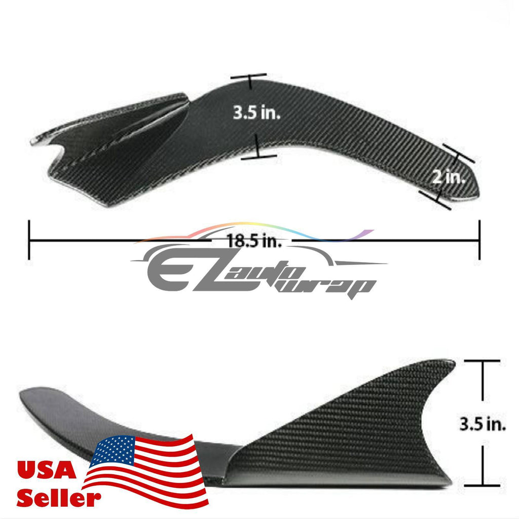 Shark Fin Style Carbon Fiber Front Bumper Splitter PC-BLS01CF – EzAuto Wrap