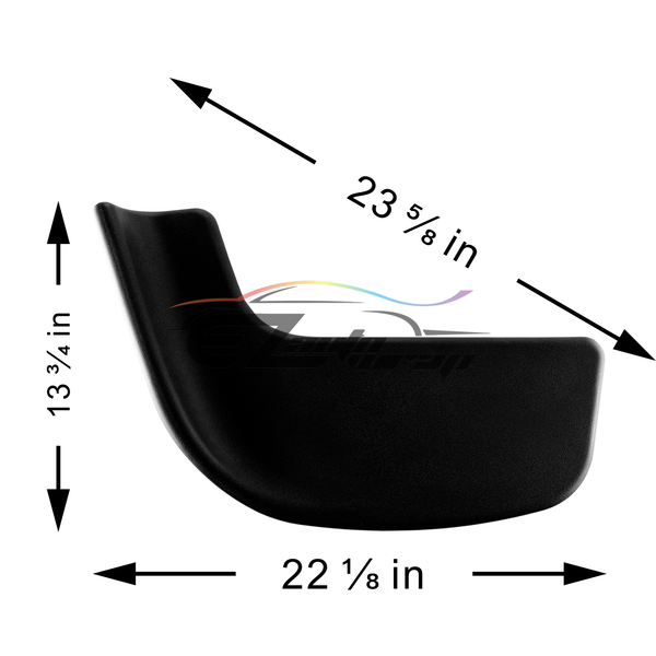 Universal Front Bumper Splitter Matte Black PC-BLS02PU