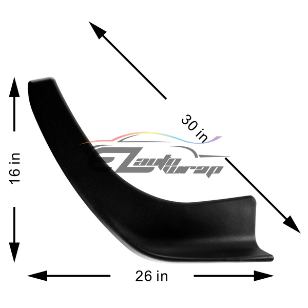 Universal Front Bumper Splitter Matte Black PC-BLS08PU