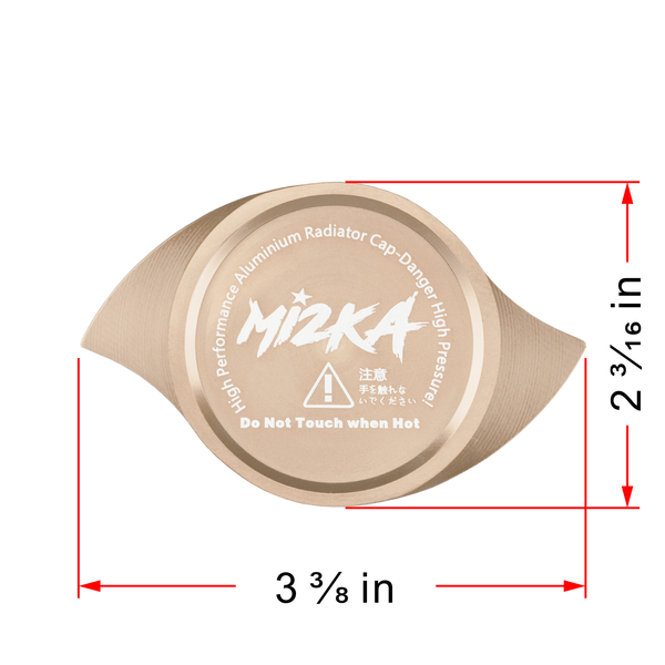 Billet Aluminum Radiator Cap (Blue / Bronze / Champagne Gold / Gold / Green / Gunmetal Gray / Neo Chrome / Orange / Purple / Red / Silver)