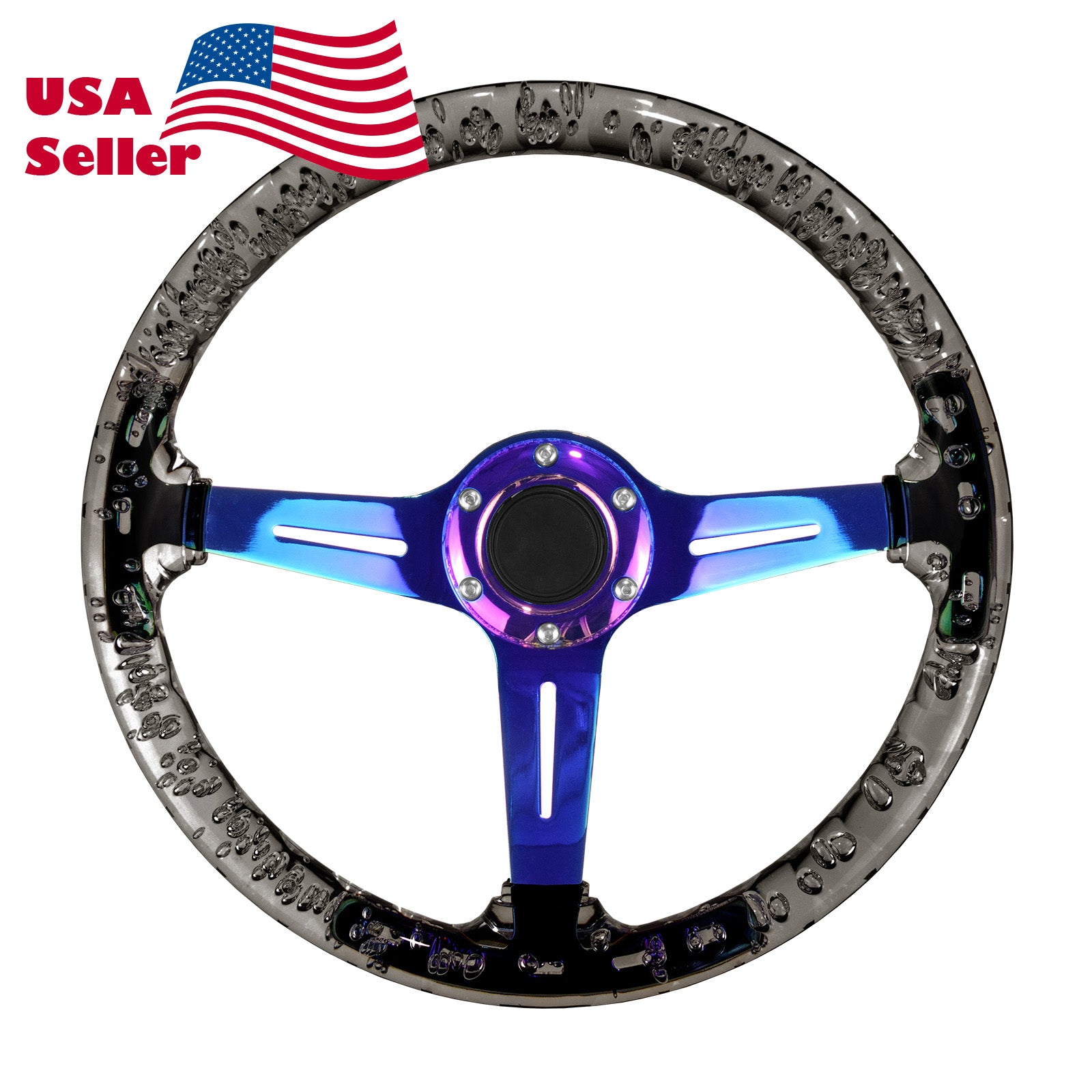 Crystal Steering Wheel PC-ST17 (Black / Blue / Glow / Green / Orange / Pink / Purple / Red / Teal / Clear / Yellow)