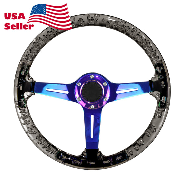 Crystal Steering Wheel PC-ST17 (Black / Blue / Glow / Green / Orange / Pink / Purple / Red / Teal / Clear / Yellow)