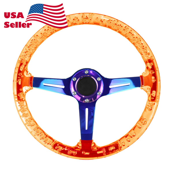 Crystal Steering Wheel PC-ST17 (Black / Blue / Glow / Green / Orange / Pink / Purple / Red / Teal / Clear / Yellow)
