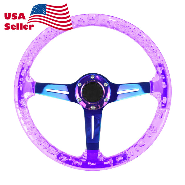 Crystal Steering Wheel PC-ST17 (Black / Blue / Glow / Green / Orange / Pink / Purple / Red / Teal / Clear / Yellow)