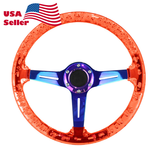 Crystal Steering Wheel PC-ST17 (Black / Blue / Glow / Green / Orange / Pink / Purple / Red / Teal / Clear / Yellow)