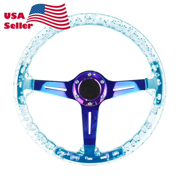 Crystal Steering Wheel PC-ST17 (Black / Blue / Glow / Green / Orange / Pink / Purple / Red / Teal / Clear / Yellow)