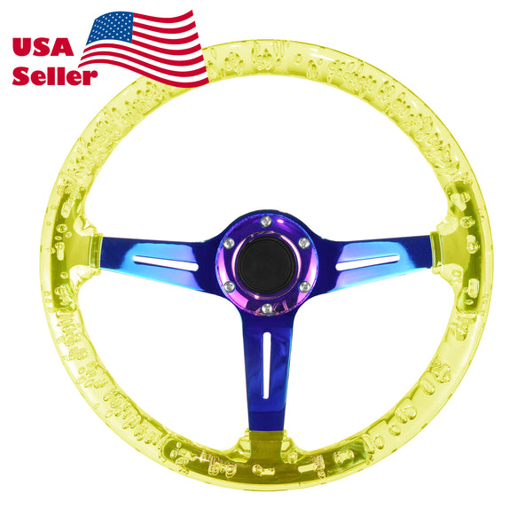 Crystal Steering Wheel PC-ST17 (Black / Blue / Glow / Green / Orange / Pink / Purple / Red / Teal / Clear / Yellow)