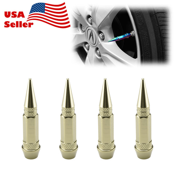 Long Spike Tire Valve Cap TVC28 (Black / Blue / Bronze / Champagne Gold / Gold / Green / Gunmetal Gray / Neo Chrome / Purple / Red / Silver)