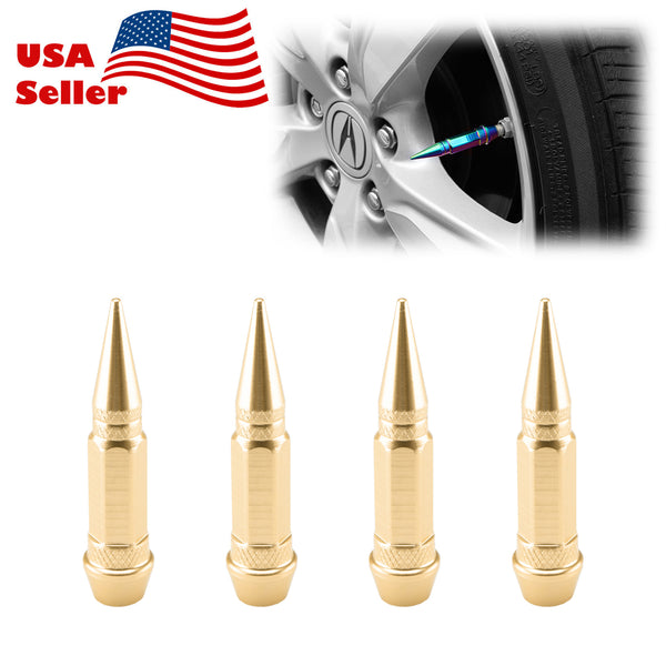 Long Spike Tire Valve Cap TVC28 (Black / Blue / Bronze / Champagne Gold / Gold / Green / Gunmetal Gray / Neo Chrome / Purple / Red / Silver)