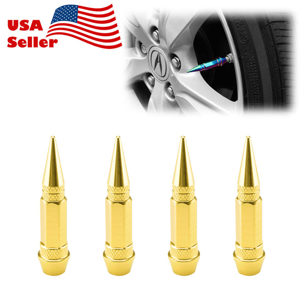 Long Spike Tire Valve Cap TVC28 (Black / Blue / Bronze / Champagne Gold / Gold / Green / Gunmetal Gray / Neo Chrome / Purple / Red / Silver)