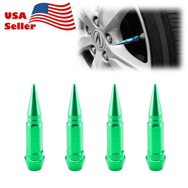 Long Spike Tire Valve Cap TVC28 (Black / Blue / Bronze / Champagne Gold / Gold / Green / Gunmetal Gray / Neo Chrome / Purple / Red / Silver)