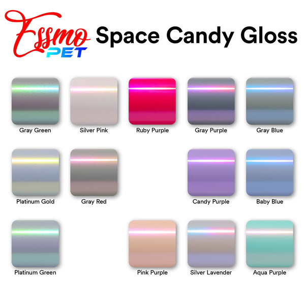 PET Space Candy Gloss Gray Blue Vinyl Wrap