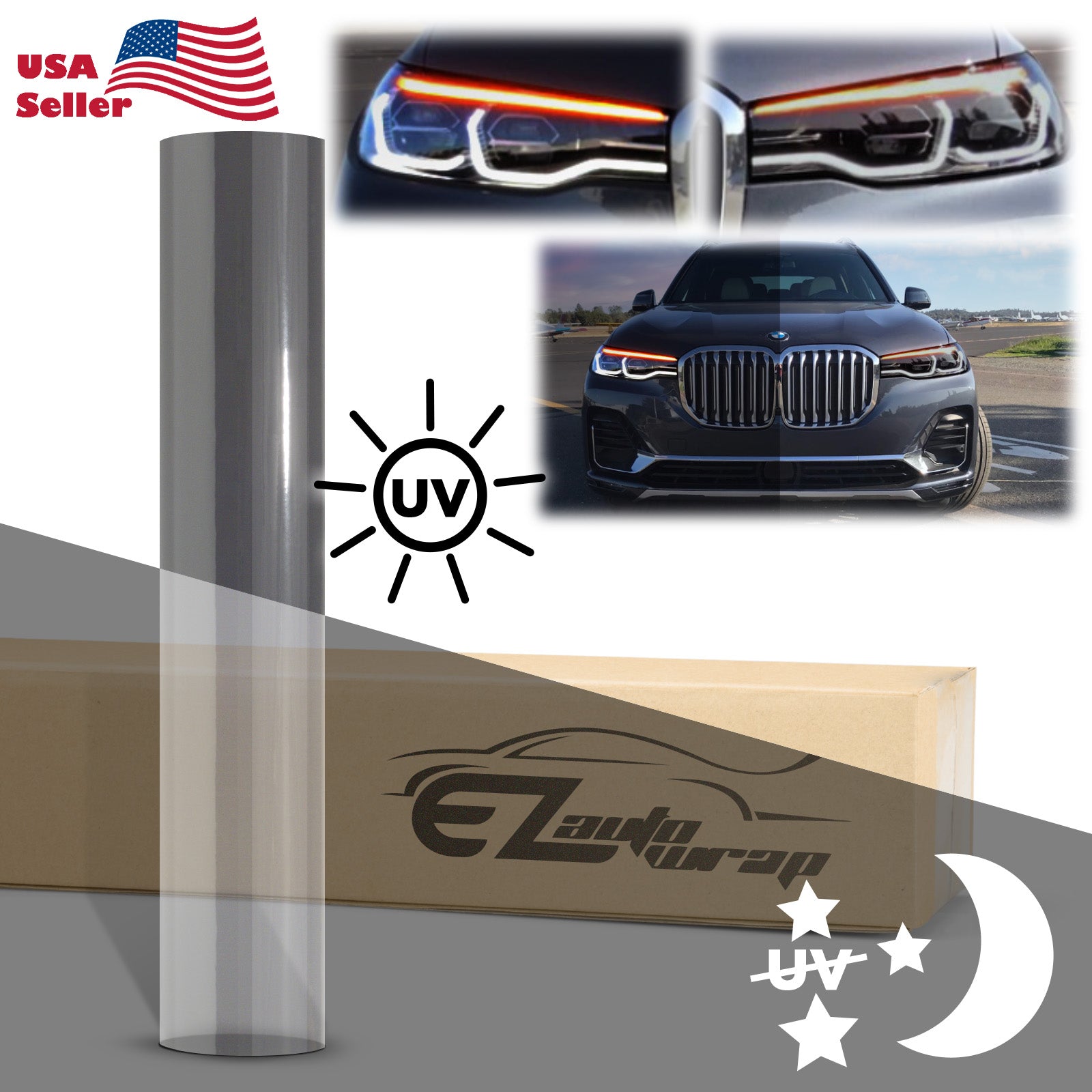 PPF Paint Protection Photochromic Film UV Color Change to Black 12"(Inches) Wide